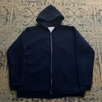 80s 지퍼 후드티 서멀 더블 페이스 외손톱 검 50s 60s