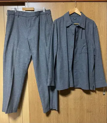 유니클로 셔츠 XXL & 팬츠 XL 셋업 그레이