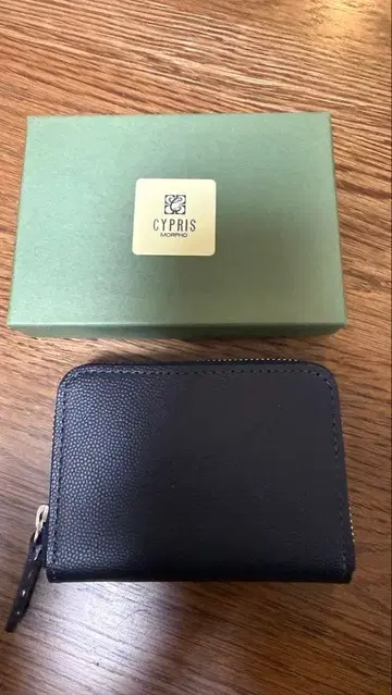CYPRIS 네이비 가죽 코인 케이스