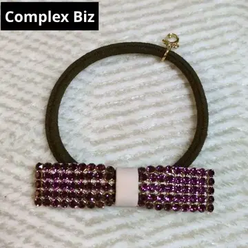 Complex Biz 컴플렉스 비즈 크리스탈 메쉬 포니 리본