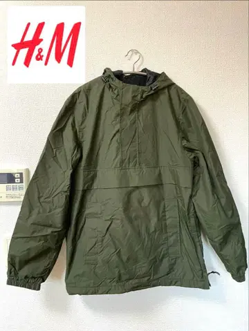 H&M 올리브 그린 풀오버 밀리터리 자켓