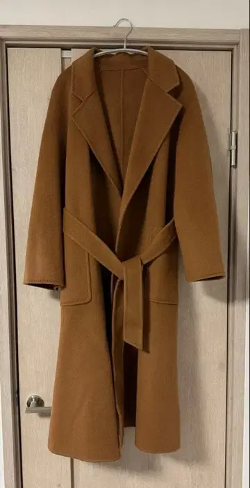 Seven fairy 캐시미어 혼방 고급 스탠다드 코트 카멜