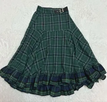 쥬에티 jouetie 크레이지 체크 프릴 스커트