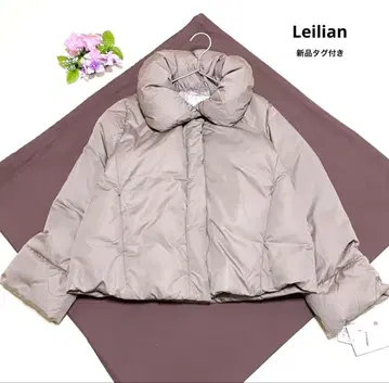 Leilian 다운 자켓 숏 레리안 현행 숄카라