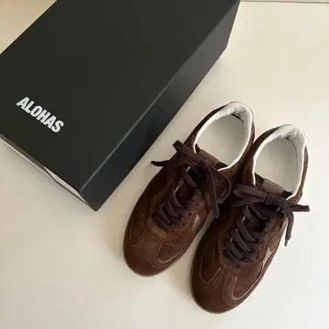 ALOHAS 브라운 스웨이드 스니커즈 37
