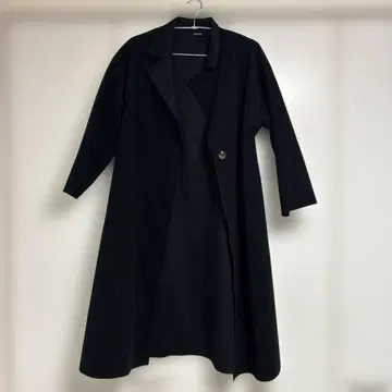 여성용 코트 2세트 사이즈 M 블랙 체크