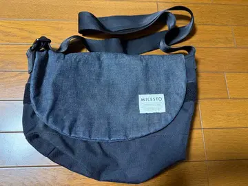 MILESTO 숄더백 다크 데님/블랙