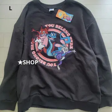 디즈니 주토피아 닉 주디 게리 뱀 자수 트레이닝복 L