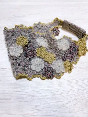 CA4LA 꽃 모티브 헤어밴드 그레이 골드