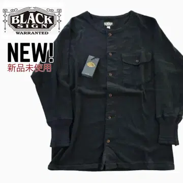 [ 미사용 새상품 샘플 ] 블랙사인 30'S 헨리넥 긴팔 T셔츠 블랙