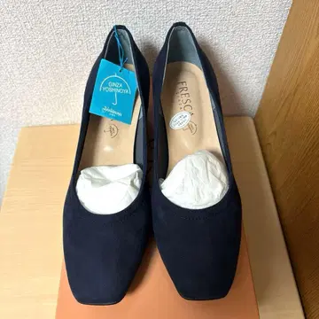[ 새상품 미사용품 ] 긴자 요시노야 프레스카 펌프스 스퀘어토 네이비