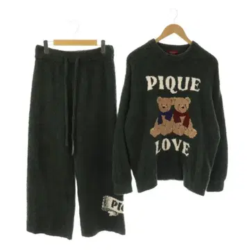 보들보들 하프 플리스 남성용 룸웨어 상하의 세트 더블 베어 긴팔