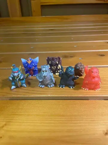 고질라 소프트 비닐 손가락 인형 7개 묶음 판매