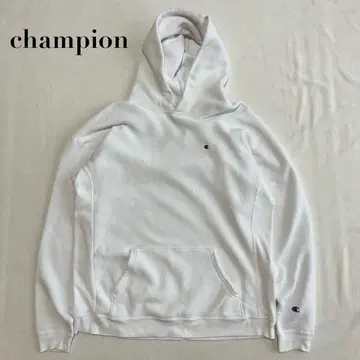 챔피언 복각 단색 파랑 택 리버스 위브 후드 맨투맨 미니 로고