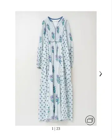 ne quittez pas 꽃무늬 긴팔 롱 원피스