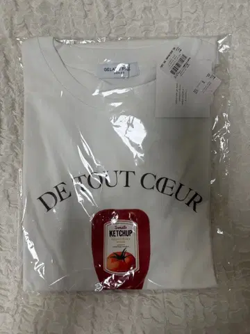 젤라또피케 젤라피케 옴므 남성용 케첩 T셔츠 새상품 L사이즈