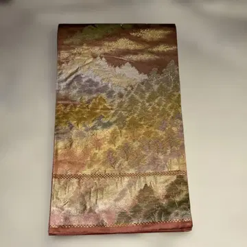 c12168 후쿠로 오비 산과 나무 풍경 금실 사용