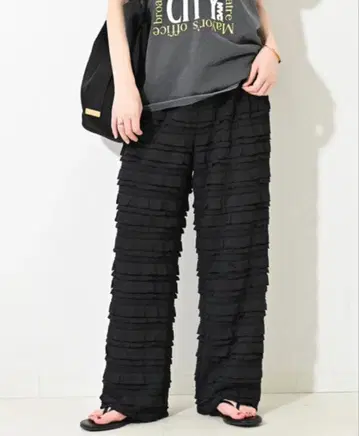 SLOBE IENA 프릴 티셔츠 팬츠