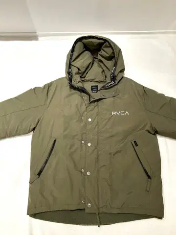 RVCA 후드 부착 나일론 자켓 올리브