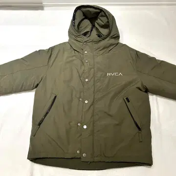 RVCA 후드 부착 나일론 자켓 올리브
