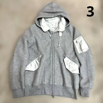 sakai 집업 후드티 그레이 3