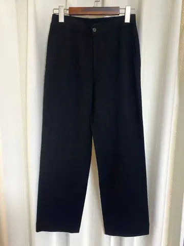 JURGEN LEHL 요건 레일 울 팬츠 와이드 팬츠 블랙