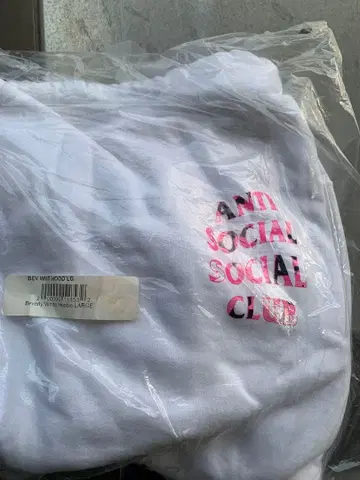 ANTI SOCIAL SOCIAL CLUB 후드티 핑크 화이트