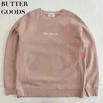 BUTTER GOODS 맨투맨 트레이닝복 L 옅은 핑크 리버스 위브