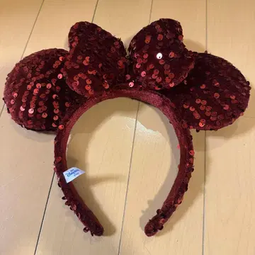 미니 머리띠 빨간색 스팽글