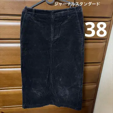 저널 스탠다드 코듀로이 스커트 38 블랙