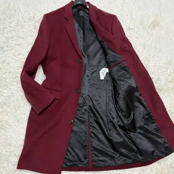 새상품급 L 사이즈 ZARA 체스터 코트 와인 레드 기장 긴 롱 코트