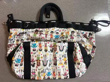 컬러풀 캐릭터 패턴 보스턴 백