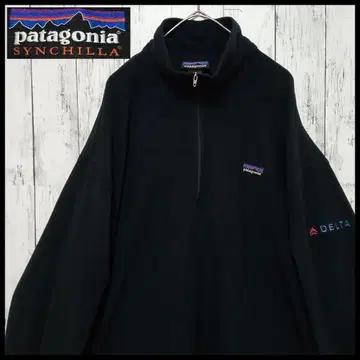 파타고니아 플리스 자켓 XL 신틸라 하프 지퍼 빈티지 블랙