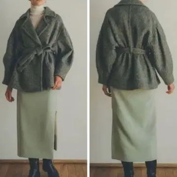 CLANE MIX LOOP TWEED BOX COAT 클라네