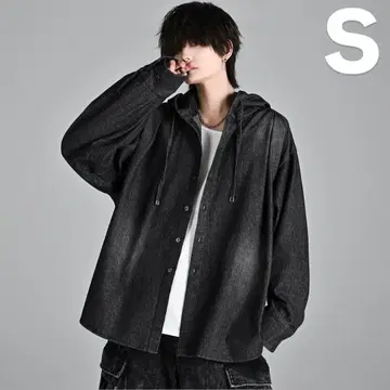 ADRER 오버 사이즈 셔츠 후드티