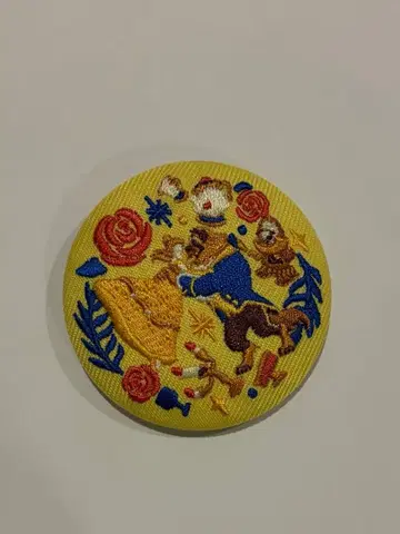 디즈니 자수 캔뱃지 미녀와 야수