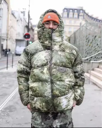 Y2K 리얼트리 후드 부착 다운 자켓