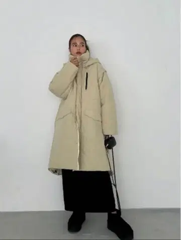 trunc88*나일론 코트*아우터*다운 코트*자켓*베이지