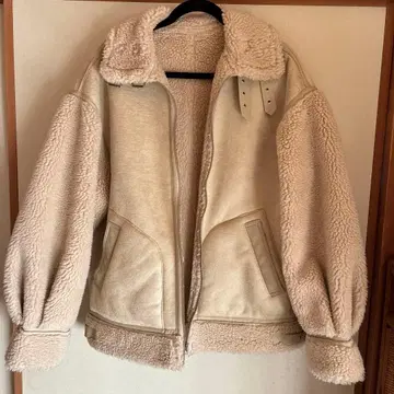 SLY 스탠드 넥 보아 블루종 플라이트 자켓