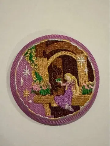 디즈니 자수 캔뱃지 라푼젤