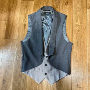 스타일리시한 베스트 실버 안감 3버튼