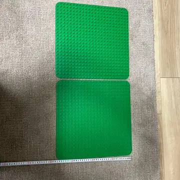 LEGO 그린 컬러 구멍 있는 플레이트 2개 세트