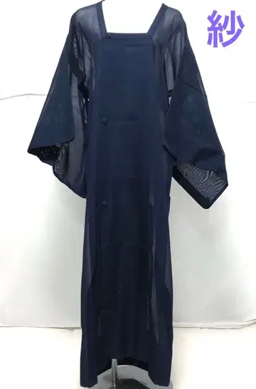 a63 순수 실크 샤 발수 가공 코트 기모노