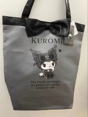 심야의 멜로쿠로 쿠로미 리본 토트백
