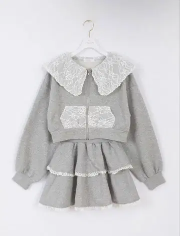 evelyn 에블린 세일러 레이스 셋업 그레이