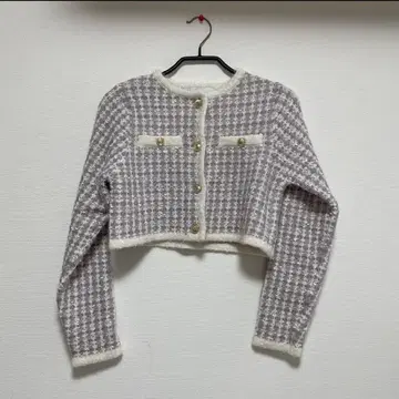 dazzlin 트위드 라이크 숏 니트 자켓