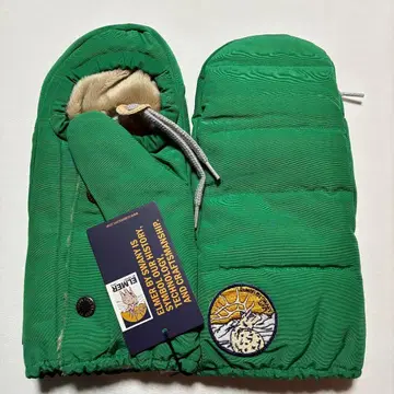 엘르마 바이스 와니 다운 미튼 프론트 오픈 장갑 (그린 안쪽 보아)