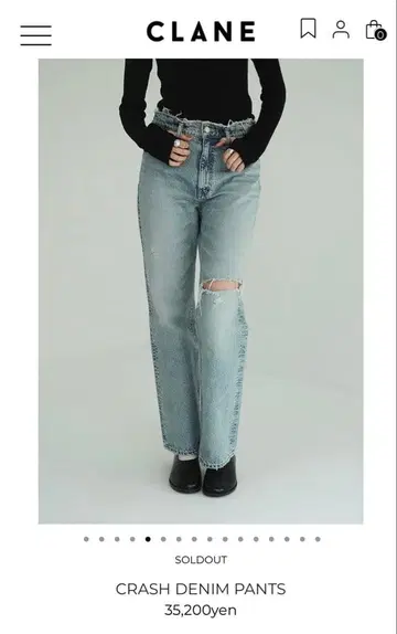 CRASH DENIM PANTS 레어 CLANE