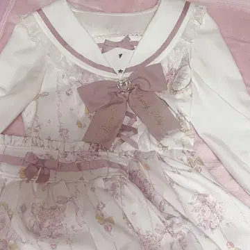 LIZ LISA 주얼리 패턴 셋업 화이트