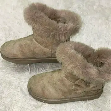 [빈티지] 어그 부츠 퍼 리본 21cm